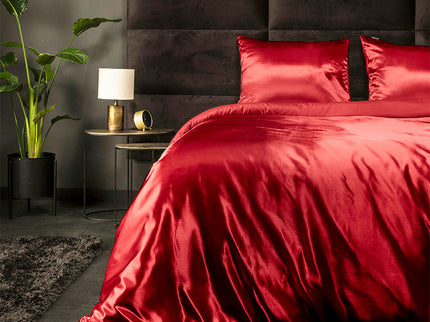 Fresh and Co Dekbedovertrek  Silk Satin - Rood