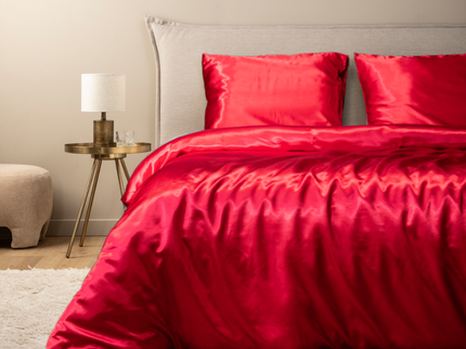 Fresh and Co Dekbedovertrek  Silk Satin - Rood