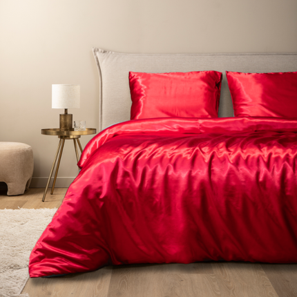 Fresh and Co Dekbedovertrek  Silk Satin - Rood