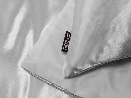 Fresh and Co Dekbedovertrek Silk Satin - Zilvergrijs