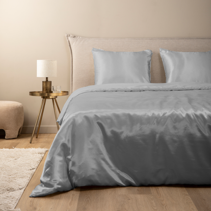 Fresh and Co Dekbedovertrek Silk Satin - Zilvergrijs