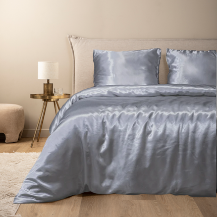 Fresh and Co Dekbedovertrek Silk Satin - Zilvergrijs