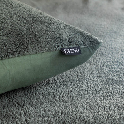 Fresh and Co Dekbedovertrek Teddy - Groen - 140 x 200/220 cm