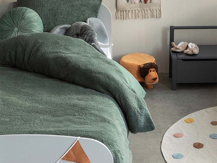 Fresh and Co Dekbedovertrek Teddy Kids - Groen