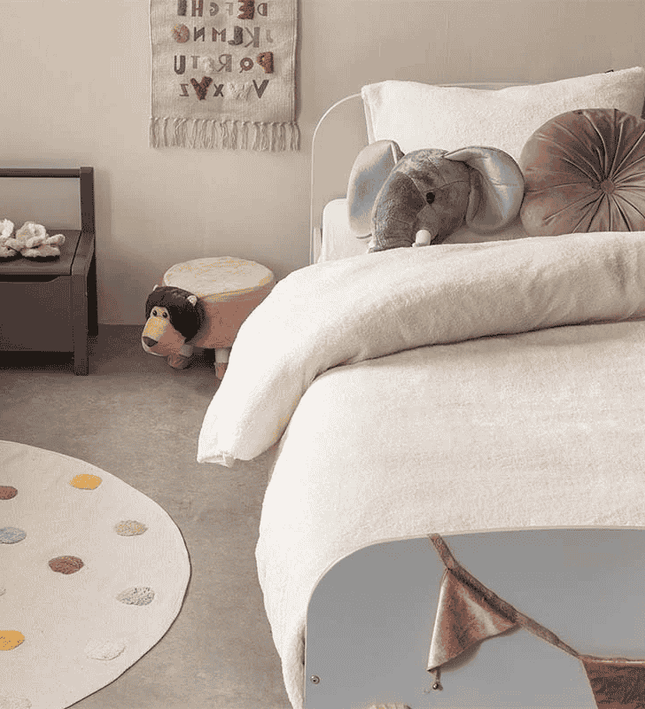 Fresh and Co Dekbedovertrek Teddy Kids - Off White