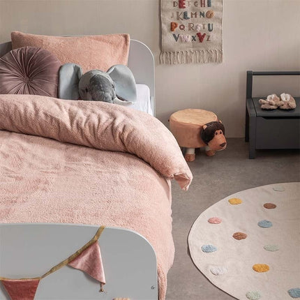 Fresh and Co Dekbedovertrek Teddy Kids - Roze