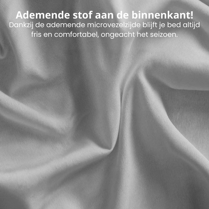 Fresh and Co Dekbedovertrek Teddy - Lichtgrijs