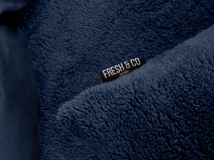 Fresh and Co Dekbedovertrek Teddy - Navy