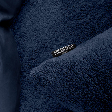 Fresh and Co Dekbedovertrek Teddy - Navy