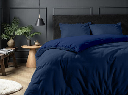 Fresh and Co Dekbedovertrek Teddy - Navy