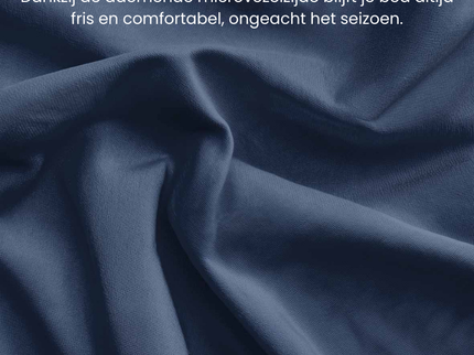 Fresh and Co Dekbedovertrek Teddy - Navy