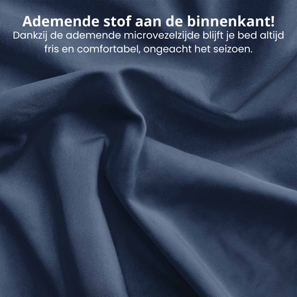 Fresh and Co Dekbedovertrek Teddy - Navy