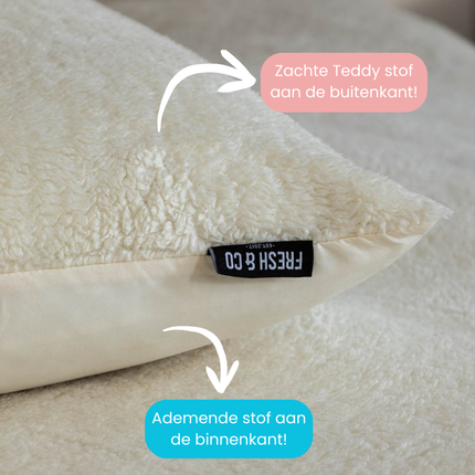 Fresh and Co Dekbedovertrek Teddy - Off White