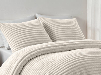 Fresh and Co Dekbedovertrek Teddy Rib - Creme