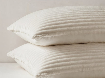Fresh and Co Dekbedovertrek Teddy Rib - Creme