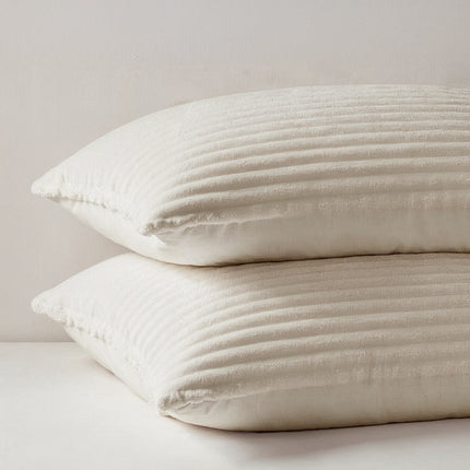 Fresh and Co Dekbedovertrek Teddy Rib - Creme