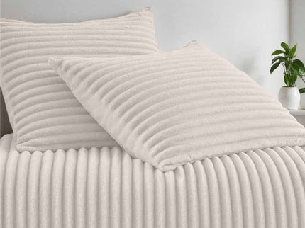 Fresh and Co Dekbedovertrek Teddy Rib - Creme