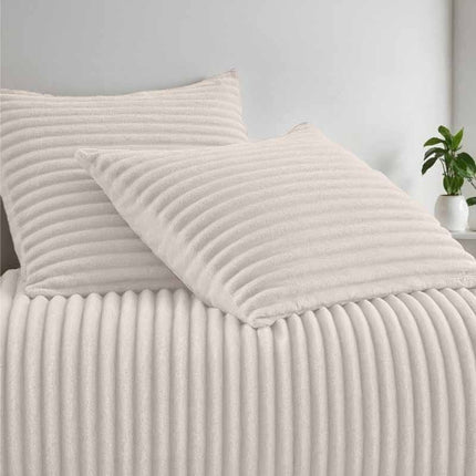 Fresh and Co Dekbedovertrek Teddy Rib - Creme