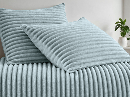 Fresh and Co Dekbedovertrek Teddy Rib - Jade