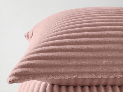Fresh and Co Dekbedovertrek Teddy Rib - Oud Roze