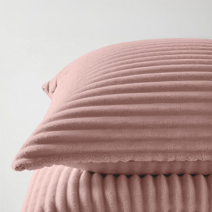 Fresh and Co Dekbedovertrek Teddy Rib - Oud Roze