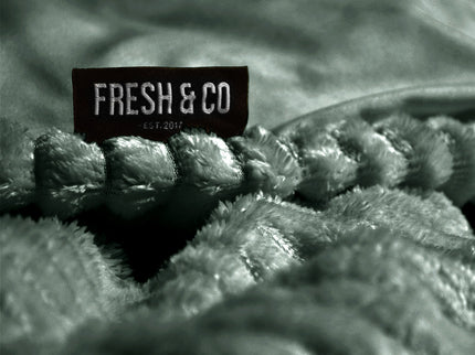 Fresh and Co Dekbedovertrek Teddy Rib - Zacht Groen