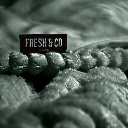 Fresh and Co Dekbedovertrek Teddy Rib - Zacht Groen