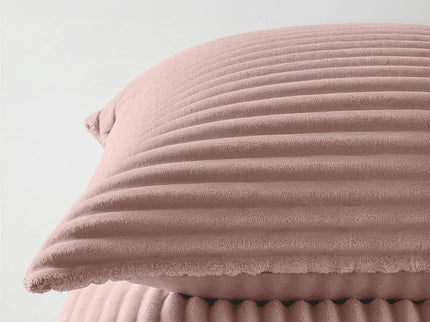 Fresh and Co Dekbedovertrek Teddy Rib - Zacht Roze