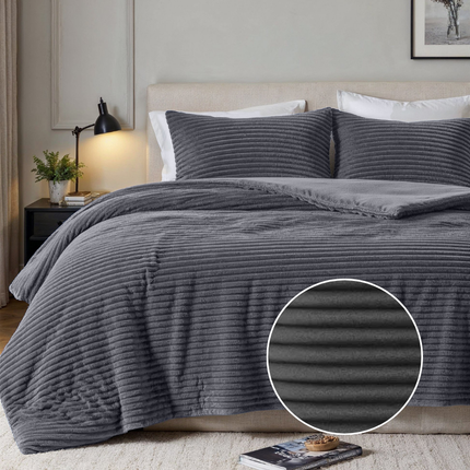 Fresh and Co Dekbedovertrek Teddy Rib