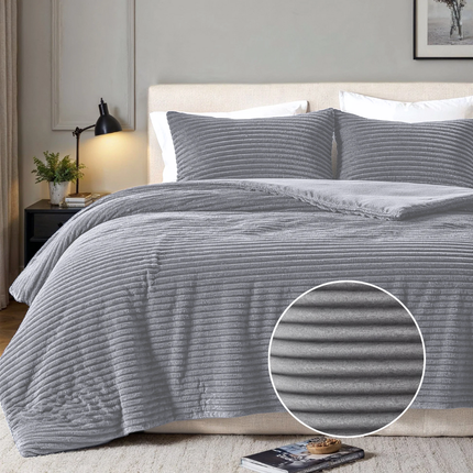 Fresh and Co Dekbedovertrek Teddy Rib