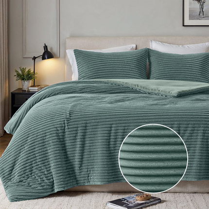 Fresh and Co Dekbedovertrek Teddy Rib