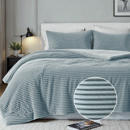 Fresh and Co Dekbedovertrek Teddy Rib