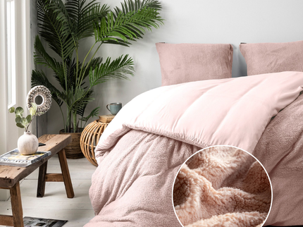 Fresh and Co Dekbedovertrek Teddy - Roze