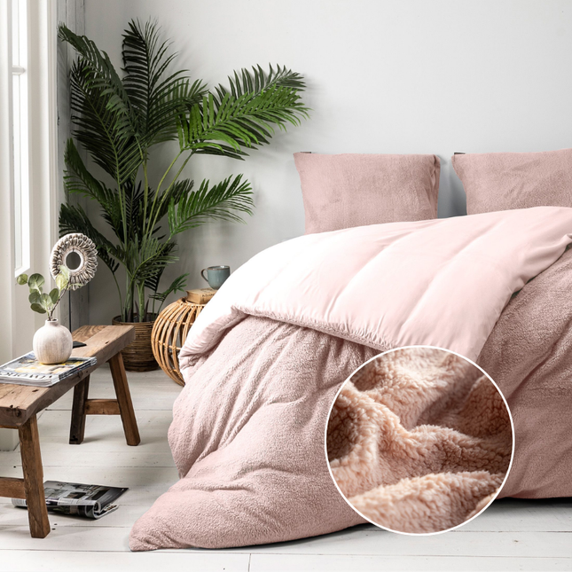 Fresh and Co Dekbedovertrek Teddy - Roze