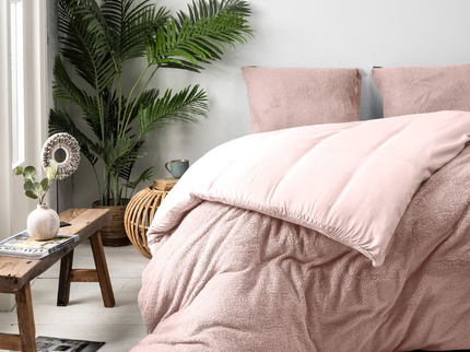 Fresh and Co Dekbedovertrek Teddy - Roze