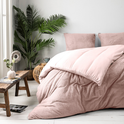 Fresh and Co Dekbedovertrek Teddy - Roze