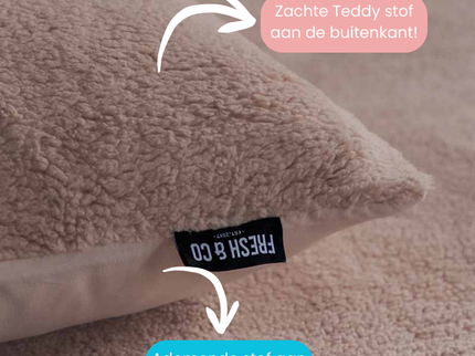 Fresh and Co Dekbedovertrek Teddy - Taupe