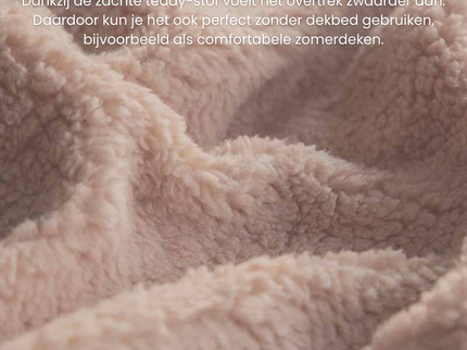 Fresh and Co Dekbedovertrek Teddy - Taupe