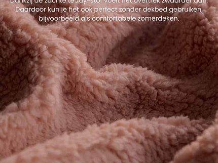 Fresh and Co Dekbedovertrek Teddy - Zacht Roze