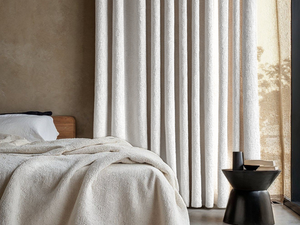 Fresh and Co Gordijnen Bouclé - Haken of Ringen - Off-White