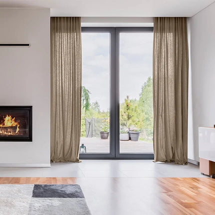 Fresh and Co Gordijnen In Between - Haken of Ringen - Beige