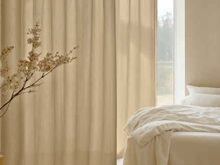 Fresh and Co Gordijnen In Between - Haken of Ringen - Beige