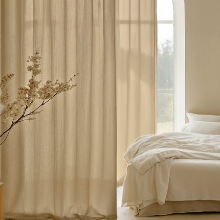 Fresh and Co Gordijnen In Between - Haken of Ringen - Beige
