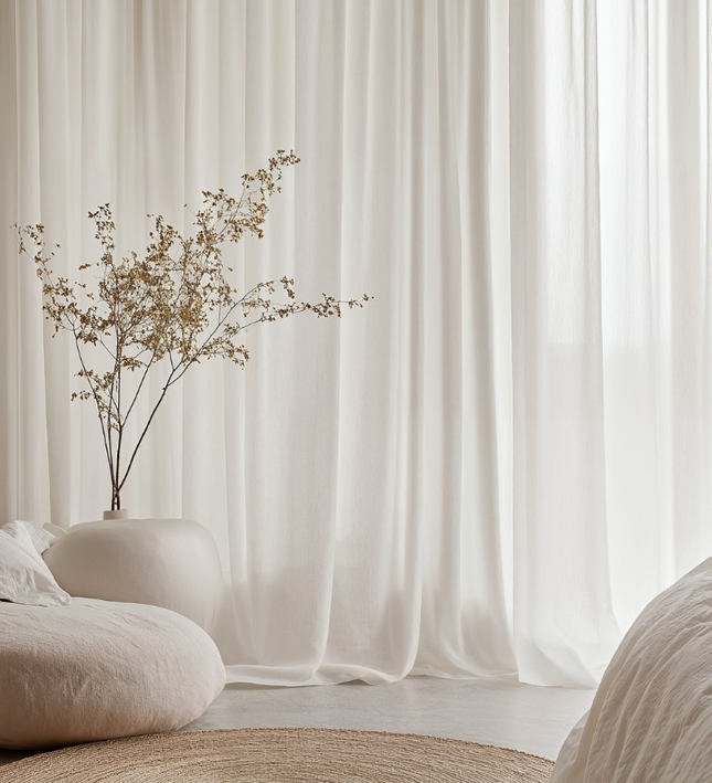 Fresh and Co Gordijnen In Between - Haken of Ringen - Off White