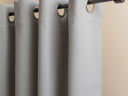 Fresh and Co Gordijnen met Linnen Look - Haken of Ringen - Antraciet
