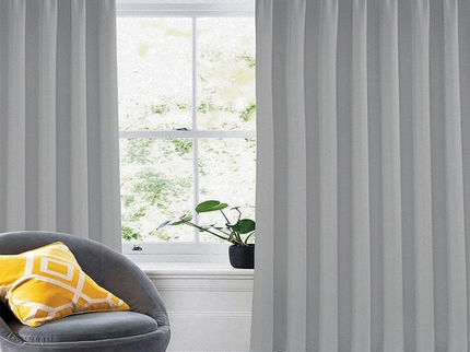 Fresh and Co Gordijnen met Linnen Look - Haken of Ringen - Lichtgrijs