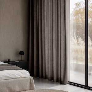 Fresh and Co Gordijnen met Linnen Look - Haken of Ringen - Taupe