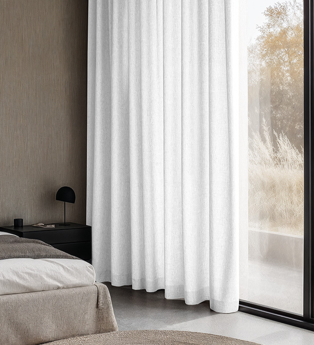 Gordijnen met Linnen Look - Haken of Ringen - Off White