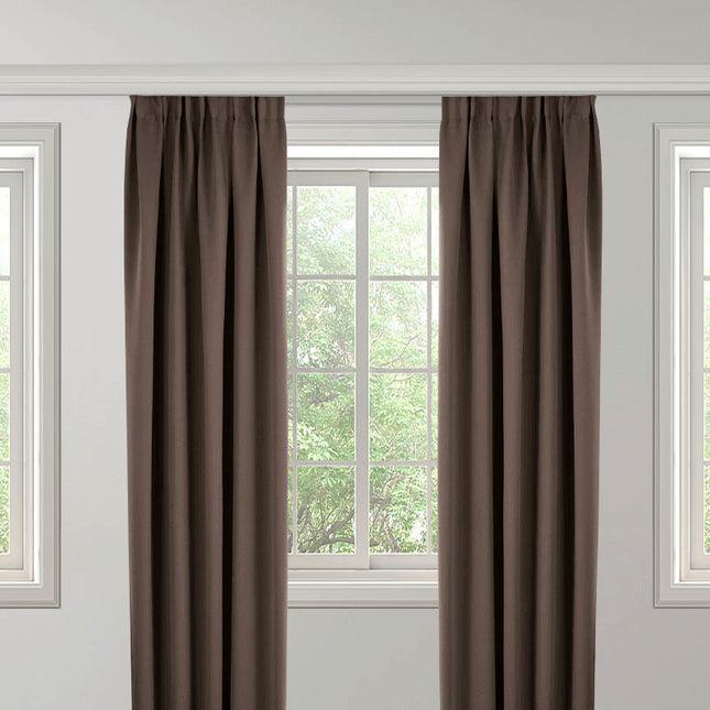 Fresh and Co Gordijnen Verduisterend & Isolerend - Haken of Ringen - Bruin