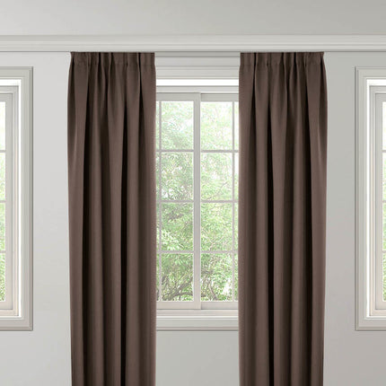 Fresh and Co Gordijnen Verduisterend & Isolerend - Haken of Ringen - Bruin